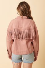 Load image into Gallery viewer, Mittoshop Fringe Detail Cotton Twill Jacket