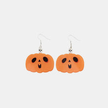 Load image into Gallery viewer, Acrylic Alloy Pumpkin Shape Earrings