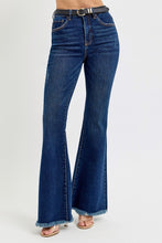 Load image into Gallery viewer, RISEN Tummy Control Frayed Hem Flare Jeans