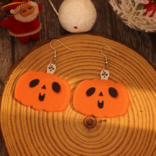 Load image into Gallery viewer, Acrylic Alloy Pumpkin Shape Earrings