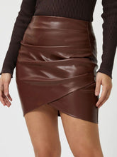 Load image into Gallery viewer, Ruched Asymmetrical Hem Skirt