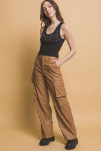 Load image into Gallery viewer, Love Tree PU Leather Cargo Pants