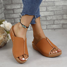 Load image into Gallery viewer, PU Leather Open Toe Sandals