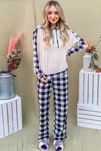 Load image into Gallery viewer, And The Why Drawstring Hooded Top and Plaid Pants Lounge Set