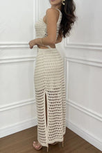 Load image into Gallery viewer, Cutout Slit Round Neck Sweater Dress