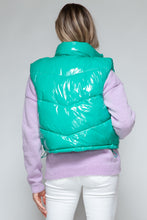 Load image into Gallery viewer, Snobbish Zip Up Turtleneck Shiny Quilted Vest