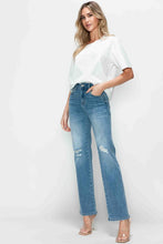 Load image into Gallery viewer, bytos Full Size Distressed High Rise Straight Jeans