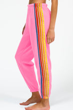 Load image into Gallery viewer, Contrast Striped Elastic Waist Active Pants