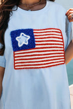 Load image into Gallery viewer, US Flag Round Neck Short Sleeve T-Shirt