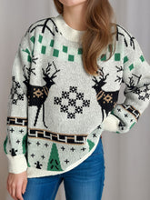 Load image into Gallery viewer, Christmas Element Round Neck Long Sleeve Sweater