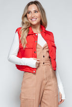 Load image into Gallery viewer, Snobbish Snap Down Quilted Crop Vest