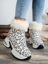 Load image into Gallery viewer, Side Zipper Leopard Platform Boots