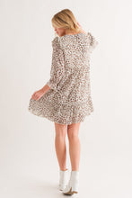 Load image into Gallery viewer, And The Why Leopard Ruffle Hem Woven Mini Dress