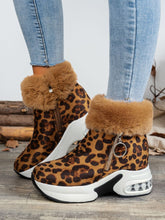 Load image into Gallery viewer, Side Zipper Leopard Platform Boots