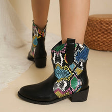 Load image into Gallery viewer, PU Leather Color Block Boots