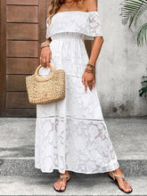 Load image into Gallery viewer, Off-Shoulder Short Sleeve Maxi Dress