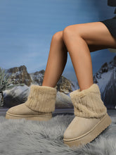 Load image into Gallery viewer, Thermal Faux Fur Suede Platform Boots