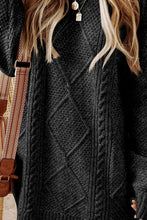 Load image into Gallery viewer, Cable-Knit Round Neck Sweater Dress