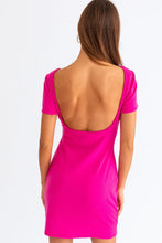 Load image into Gallery viewer, Tasha Apparel Short Sleeve Low Back Mini Dress