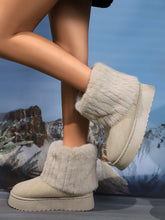 Load image into Gallery viewer, Thermal Faux Fur Suede Platform Boots