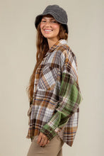 Load image into Gallery viewer, Plaid Collared Neck Long Sleeve Shirt