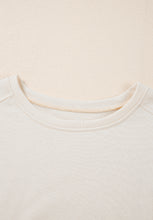 Load image into Gallery viewer, Pearl Detail Round Neck Half Sleeve Blouse