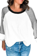 Load image into Gallery viewer, Striped Round Neck Raglan Sleeve Top