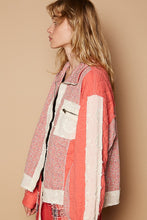 Load image into Gallery viewer, POL Floral Patchwork Zip Up Long Sleeve Jacket