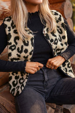 Load image into Gallery viewer, Leopard Button Up Vest Coat