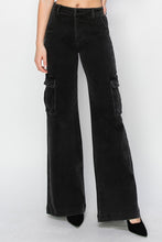 Load image into Gallery viewer, Risen Full Size High Rise Wide Leg Cargo Jeans