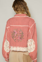 Load image into Gallery viewer, POL Crochet Patch Embroidered Button Up Jacket