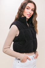 Load image into Gallery viewer, Love Tree Corduroy Zip Up Puffer Vest with Pockets