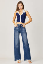 Load image into Gallery viewer, Risen Full Size High Rise Frayed Hem Wide Leg Jeans