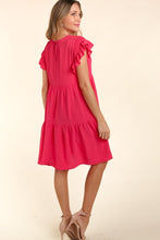 Load image into Gallery viewer, Haptics Full Size Smocking Ruffle Short Sleeve Dress with Pockets