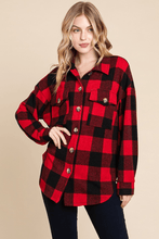 Load image into Gallery viewer, Super Lady Plaid Button Down Long Sleeve Shirt