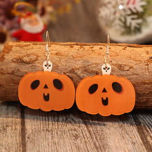 Load image into Gallery viewer, Acrylic Alloy Pumpkin Shape Earrings