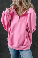 Load image into Gallery viewer, Half Zip Long Sleeve Sweatshirt