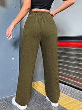 Load image into Gallery viewer, Distressed Elastic Waist Straight Leg Pants