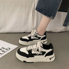 Load image into Gallery viewer, Lace Up Round Toe Platform Sneakers