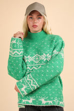 Load image into Gallery viewer, VERY J Christmas Element Mock Neck Long Sleeve Sweater