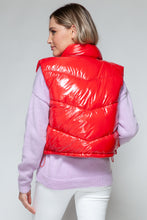 Load image into Gallery viewer, Snobbish Zip Up Turtleneck Shiny Quilted Vest