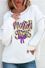 Load image into Gallery viewer, MARDI GRAS Round Neck Long Sleeve Sweatshirt