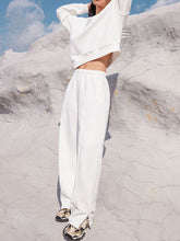 Load image into Gallery viewer, Round Neck Long Sleeve Top and Elastic Waist Pants Set