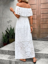 Load image into Gallery viewer, Off-Shoulder Short Sleeve Maxi Dress