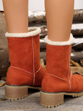 Load image into Gallery viewer, Thermal Fuzzy Block Heel Boots