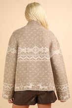 Load image into Gallery viewer, VERY J Christmas Element Mock Neck Long Sleeve Sweater