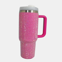 Load image into Gallery viewer, Rhinestone Stainless Steel Tumbler with Straw