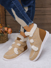 Load image into Gallery viewer, Faux Fur Round Toe Flat Boots