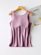 Load image into Gallery viewer, Round Neck Tank with Bra