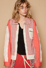 Load image into Gallery viewer, POL Floral Patchwork Zip Up Long Sleeve Jacket